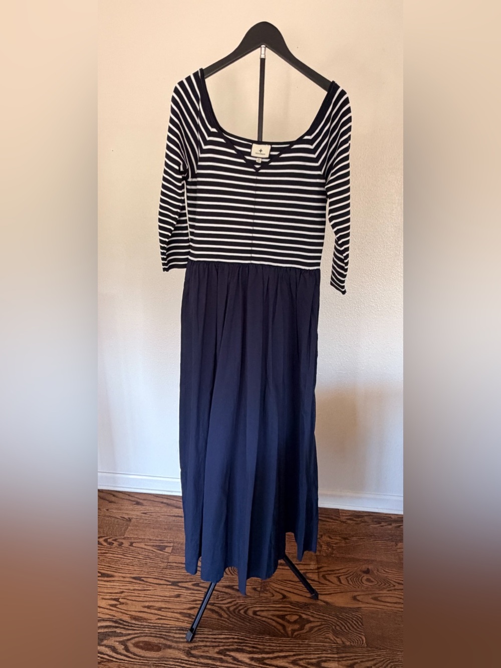Tuckernuck - Striped Navy and White Maxi Dress with Navy Skirt
